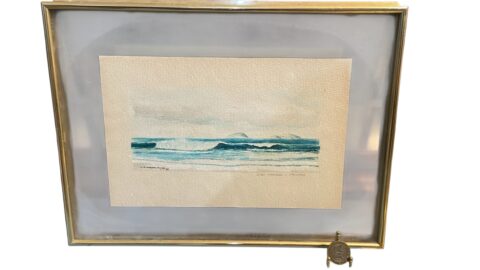 Quadro com pintura assinada