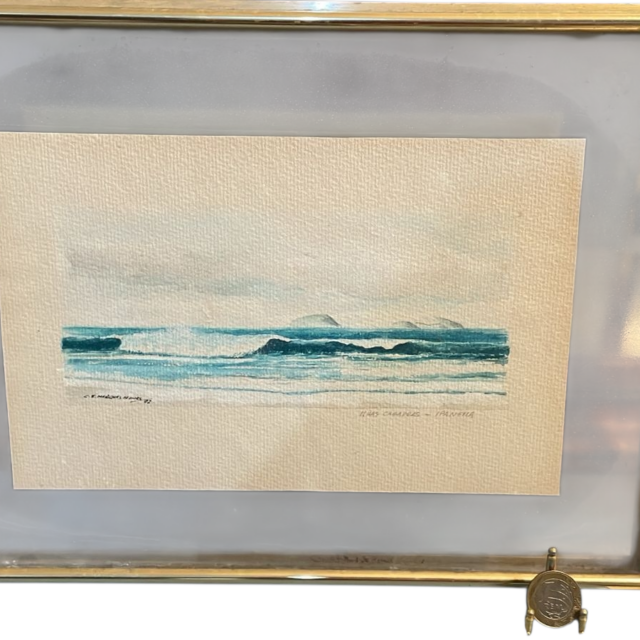 Quadro com pintura assinada