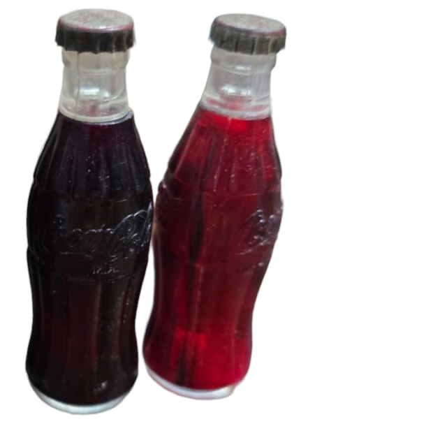 Par de antigas garrafinhas colecionáveis Coca-Cola