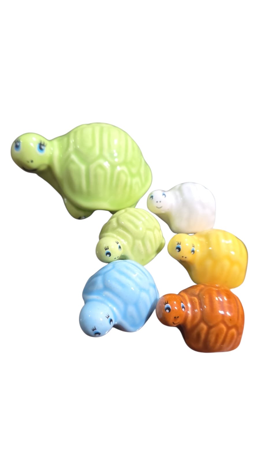 Conjunto de tartarugas de porcelana