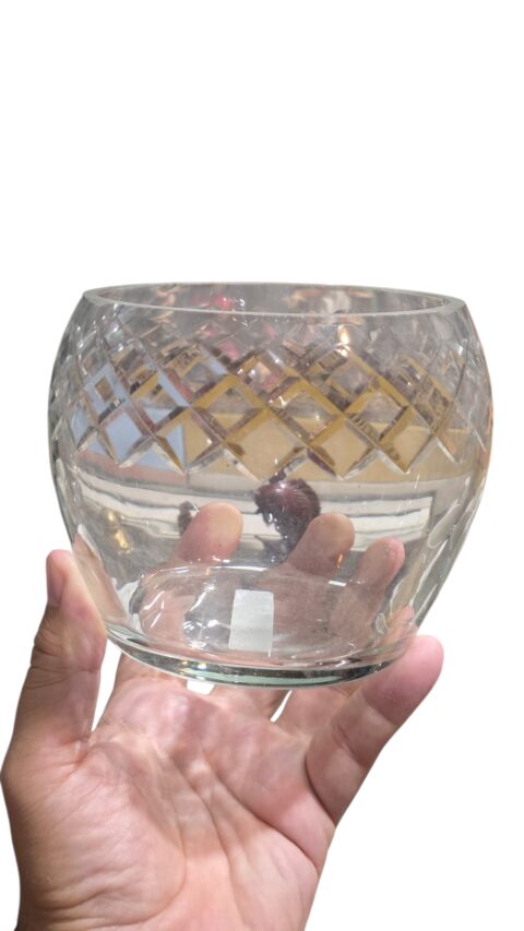 Cachepot em Cristal lapidado