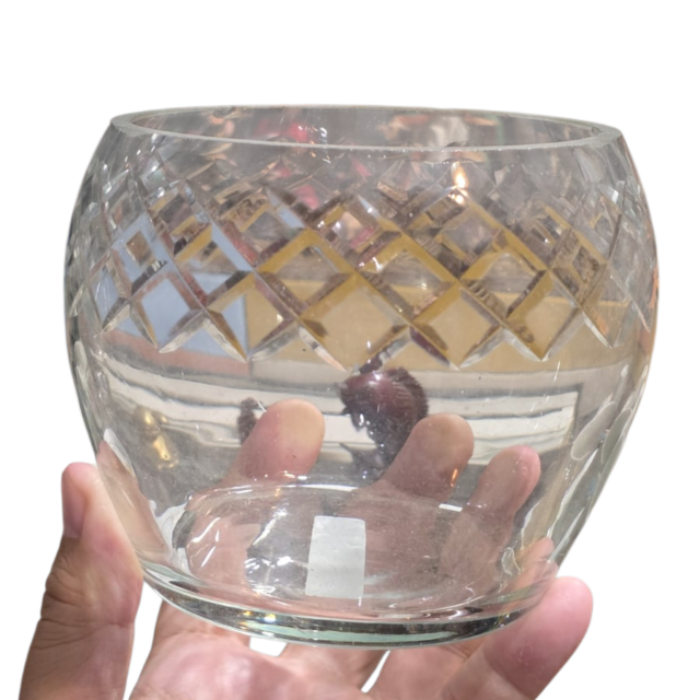 Cachepot em Cristal lapidado
