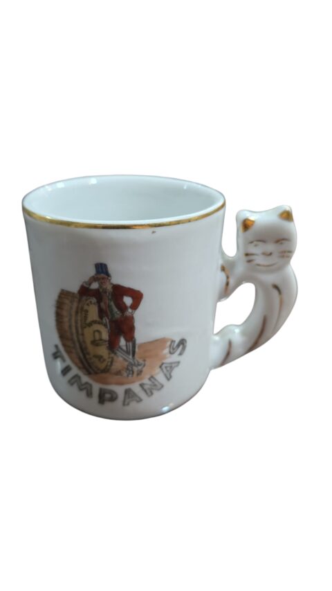 Caneca antiga com alça de gatinho