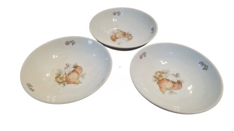 Trio de antigos bowls de porcelana Schmidt