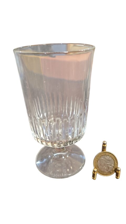 Taça de cristal canelado