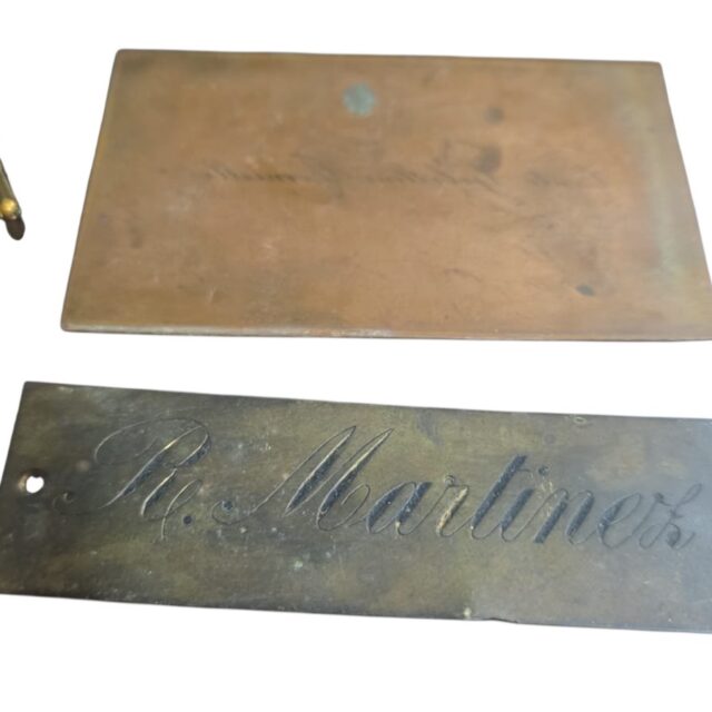 Placa militares de metal