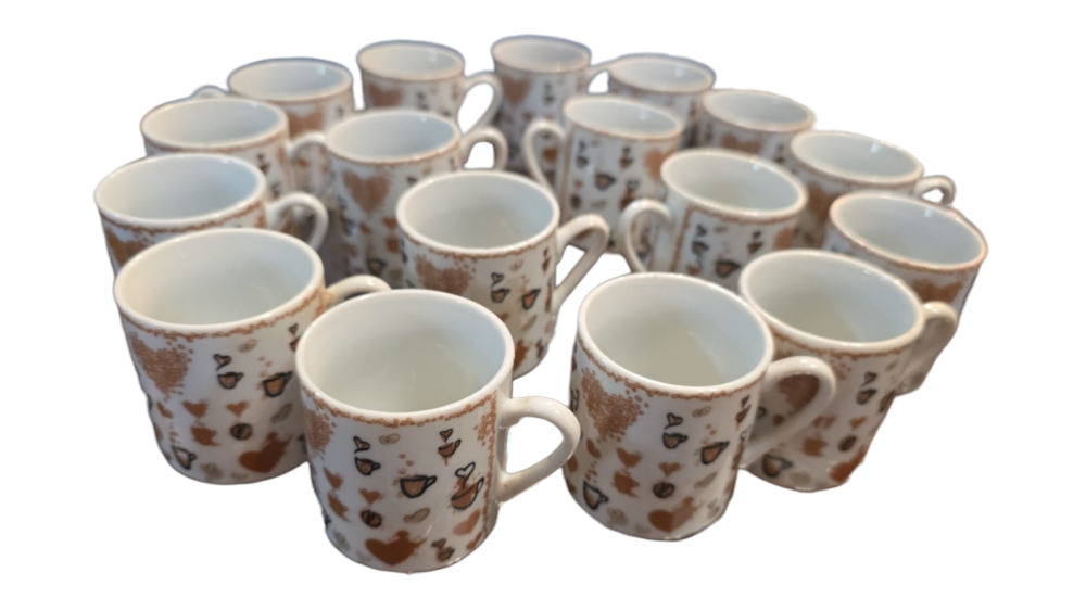 Xícaras de café de porcelana
