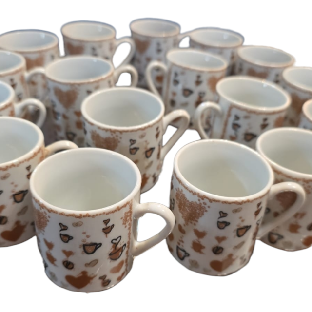 Xícaras de café de porcelana