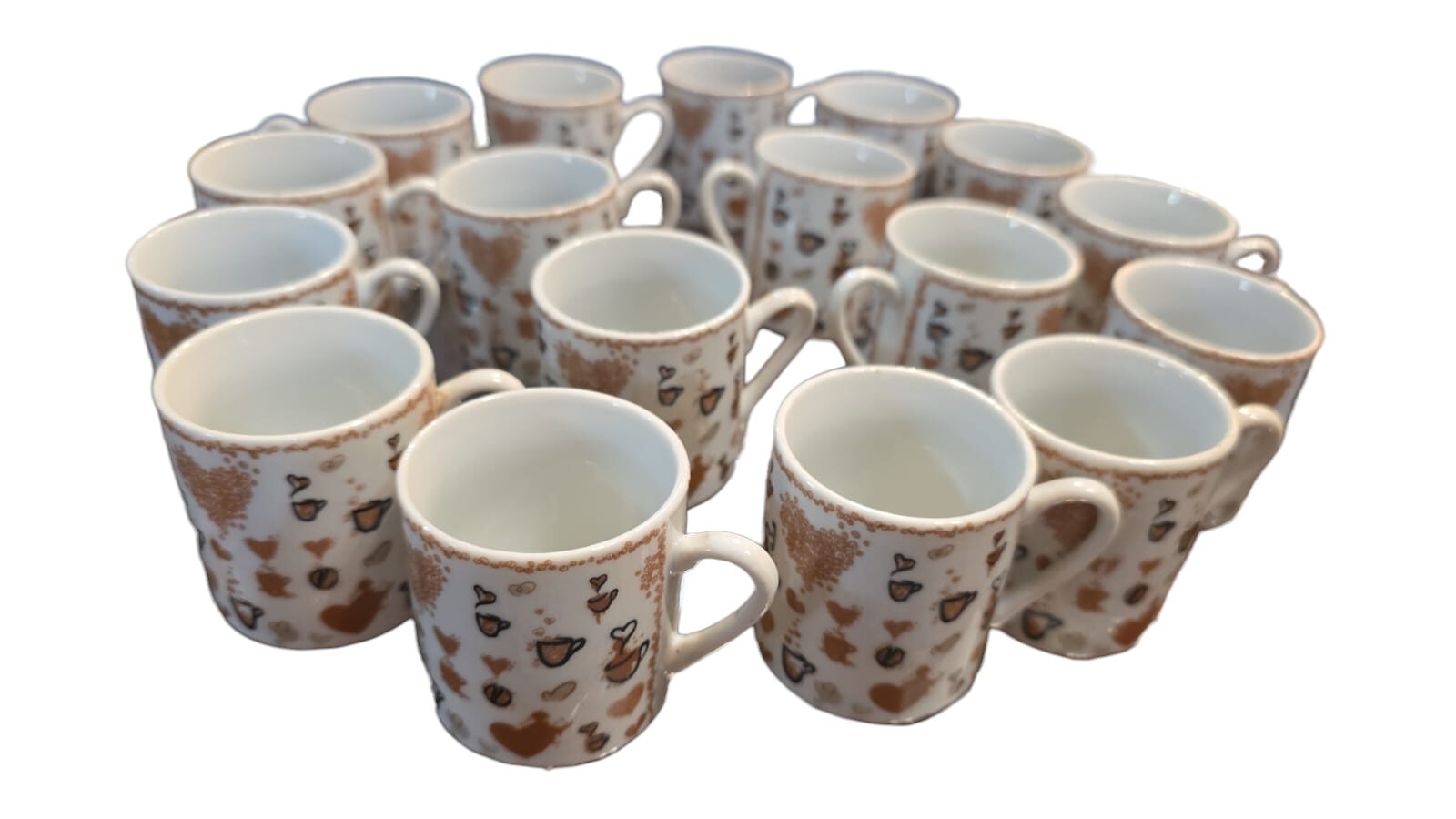 Xícaras de café de porcelana