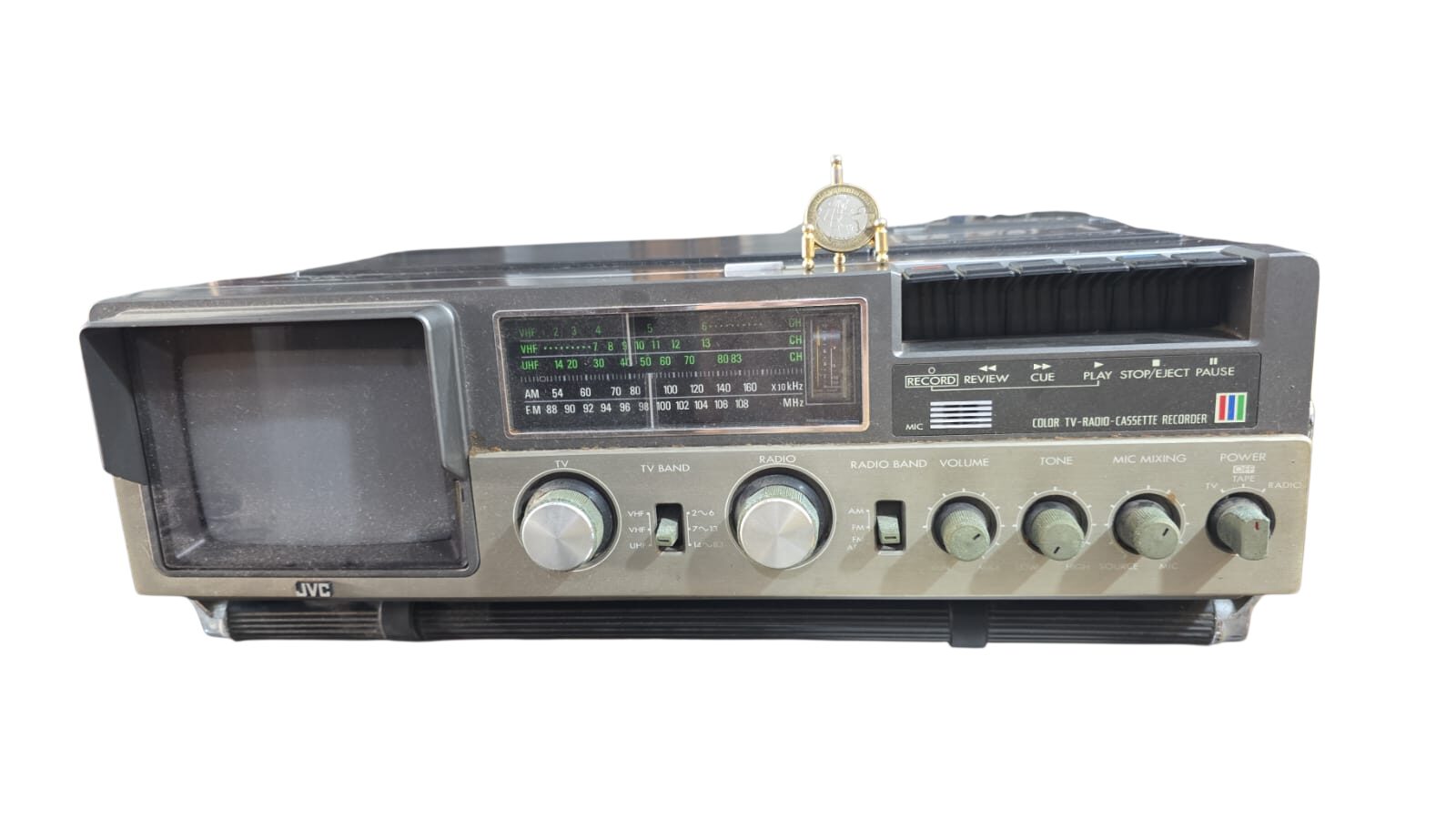Rádio cassete vintage 1981 JVC CX- 500US portátil TV player