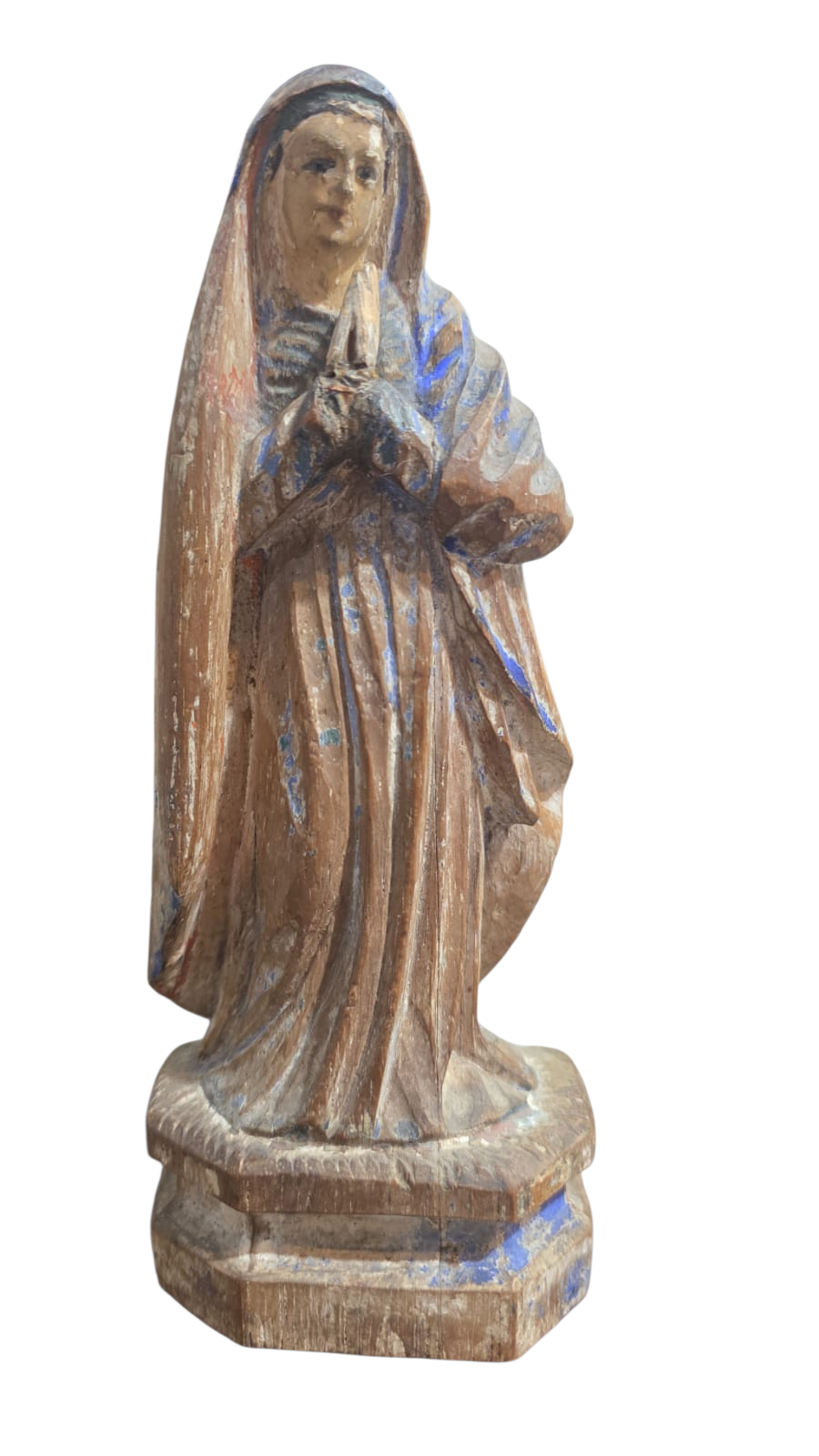 Imaginária, antiga arte sacra de madeira, com olhos de vidro, do século XVIII/XIX