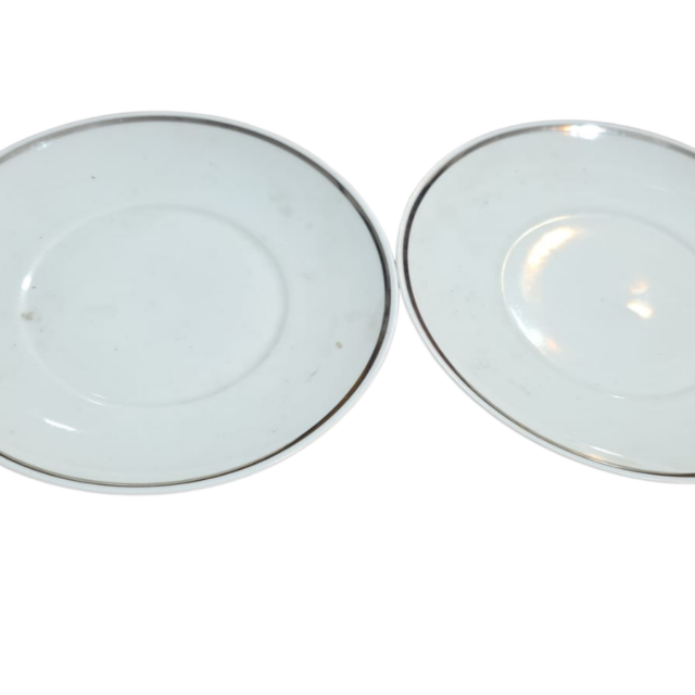 Par de pratos de pão porcelana Renner