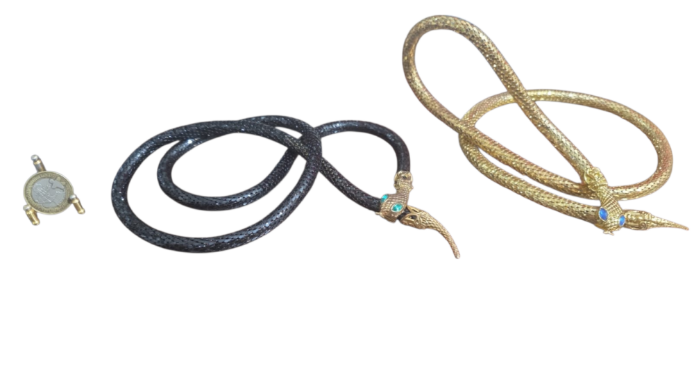 Cintos ou pulseiras de cobra
