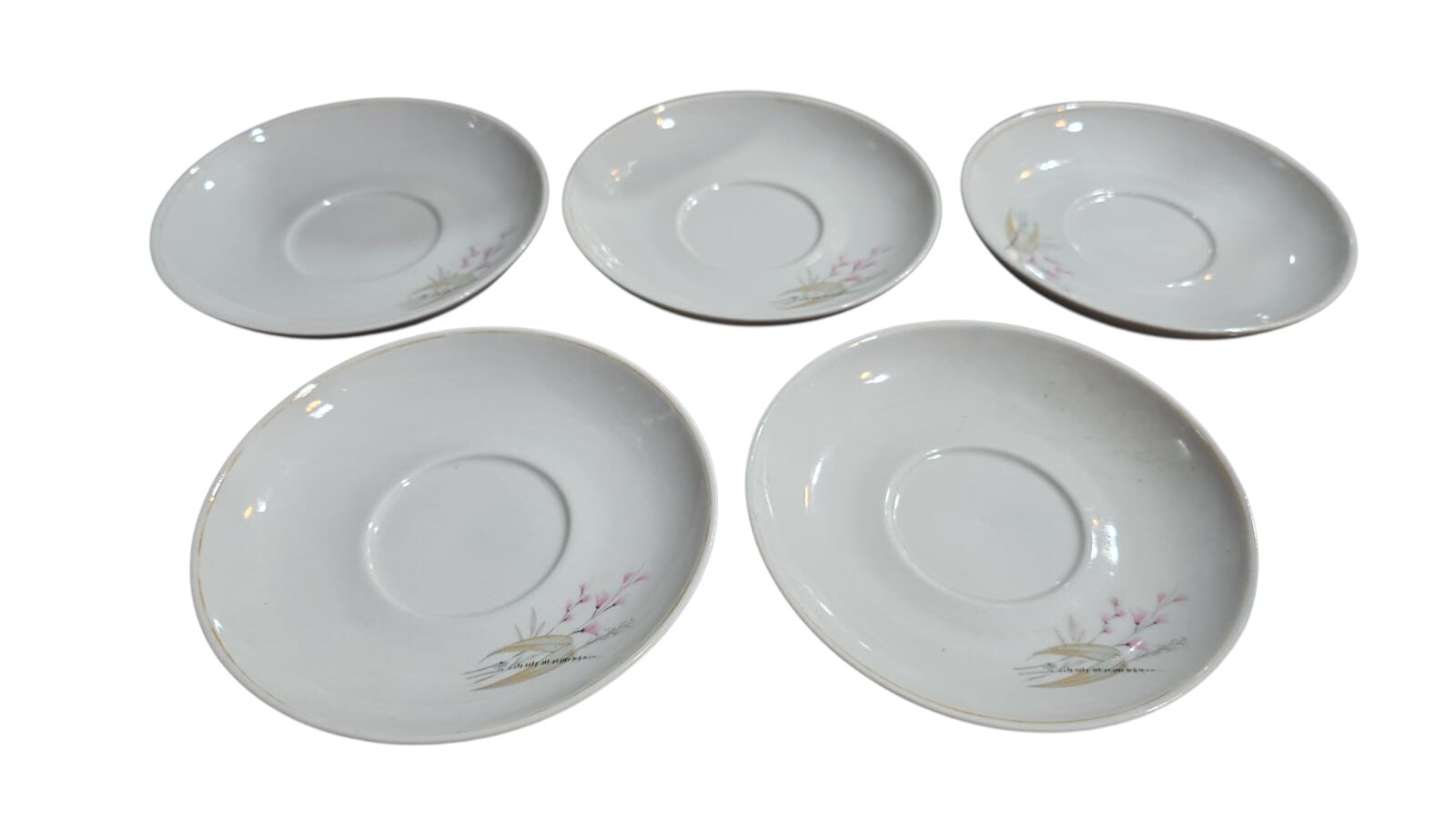 Pires de chá porcelana Pozzani, motivos florais. (valor unitário)