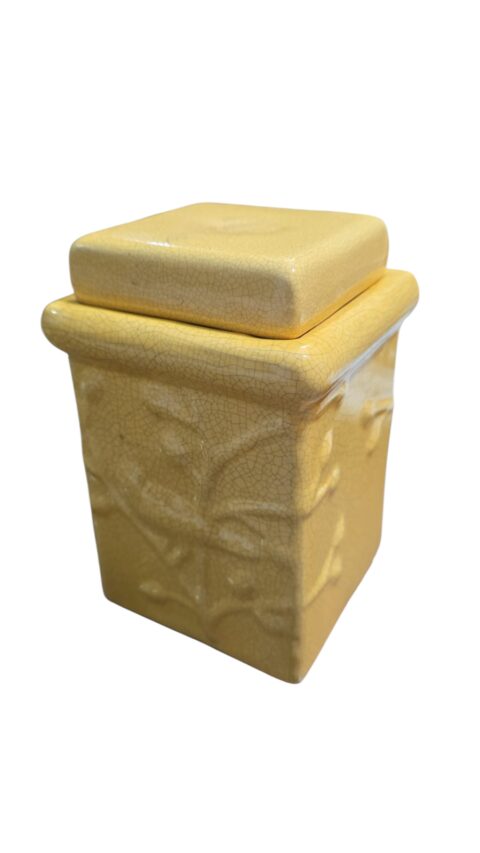 Pote de cerâmica craquelada