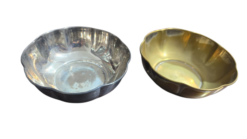 Par de bowls espessurados a prata