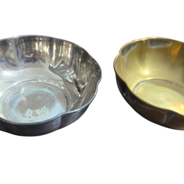 Par de bowls espessurados a prata