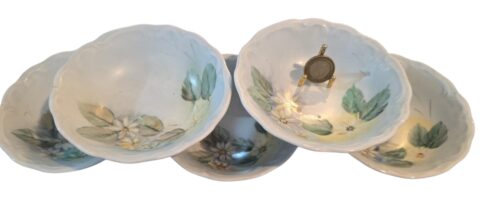Conjunto de bowls de porcelana pintados a mão
