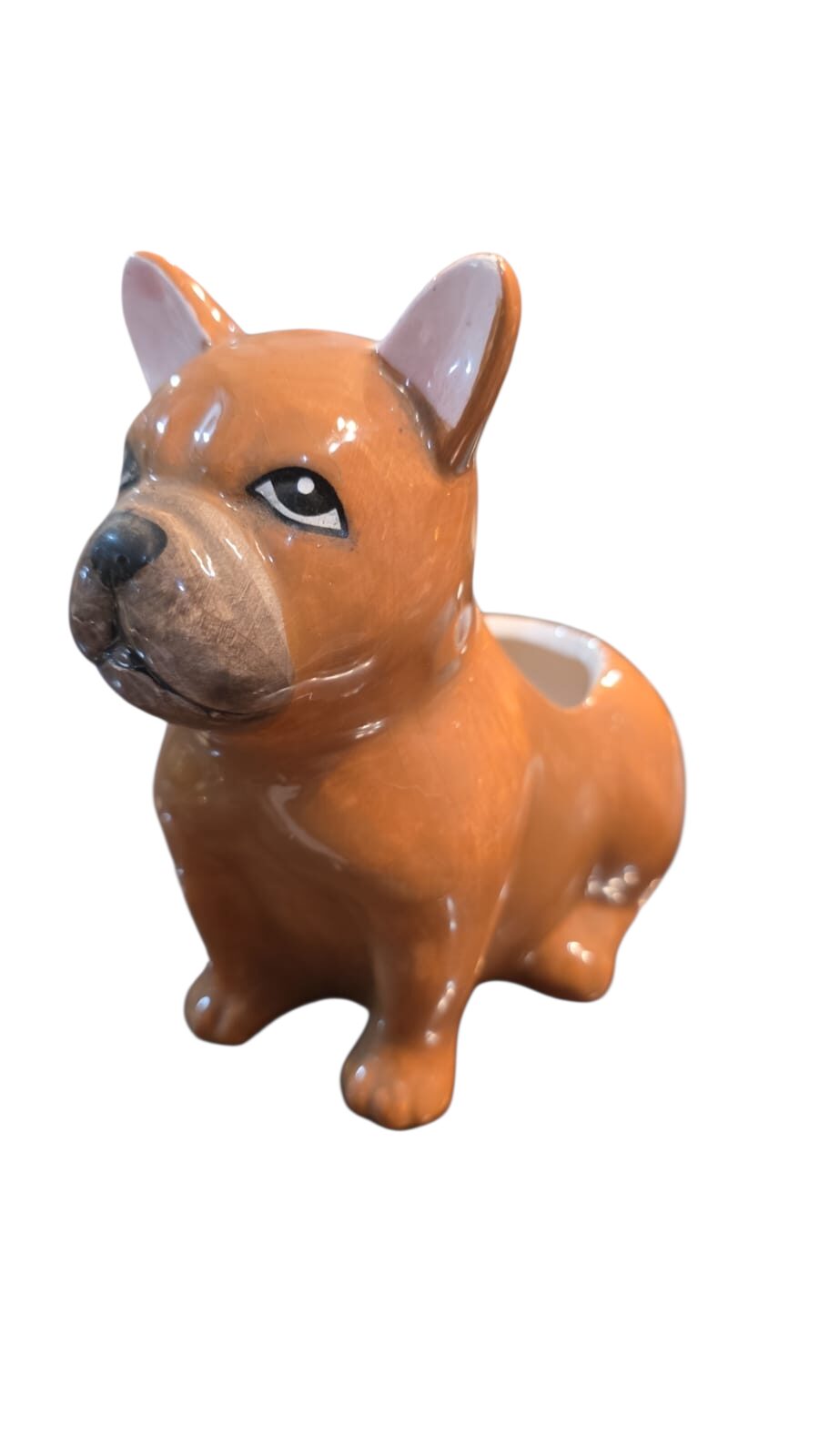 Cachorrinho Cachepot de louça pintado a mão