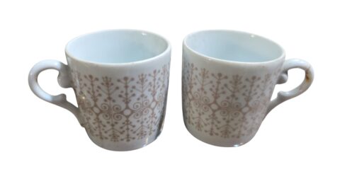 Par de xícaras de café porcelana Schmidt