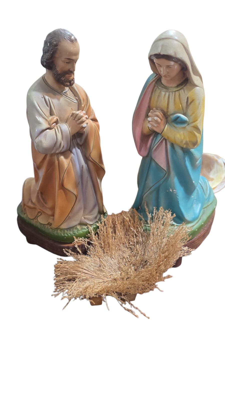 Antigo conjunto em estuque para presépio