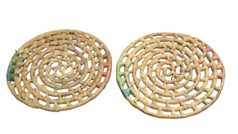 Par de descanso de panela (trivet) artesanal vintage