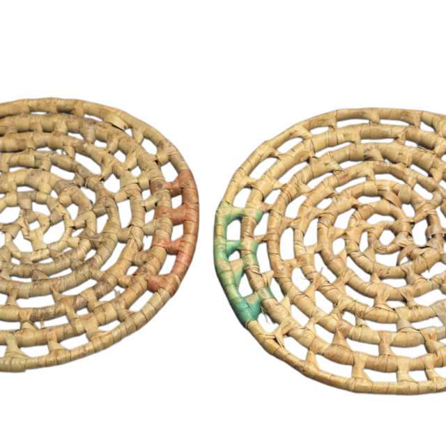 Par de descanso de panela (trivet) artesanal vintage