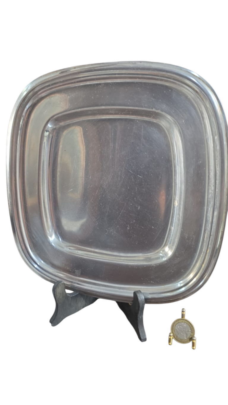 Antiga bandeja quadrada Wolff inox