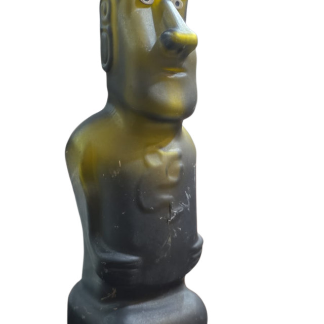Garrafa chilena Moai de vidro