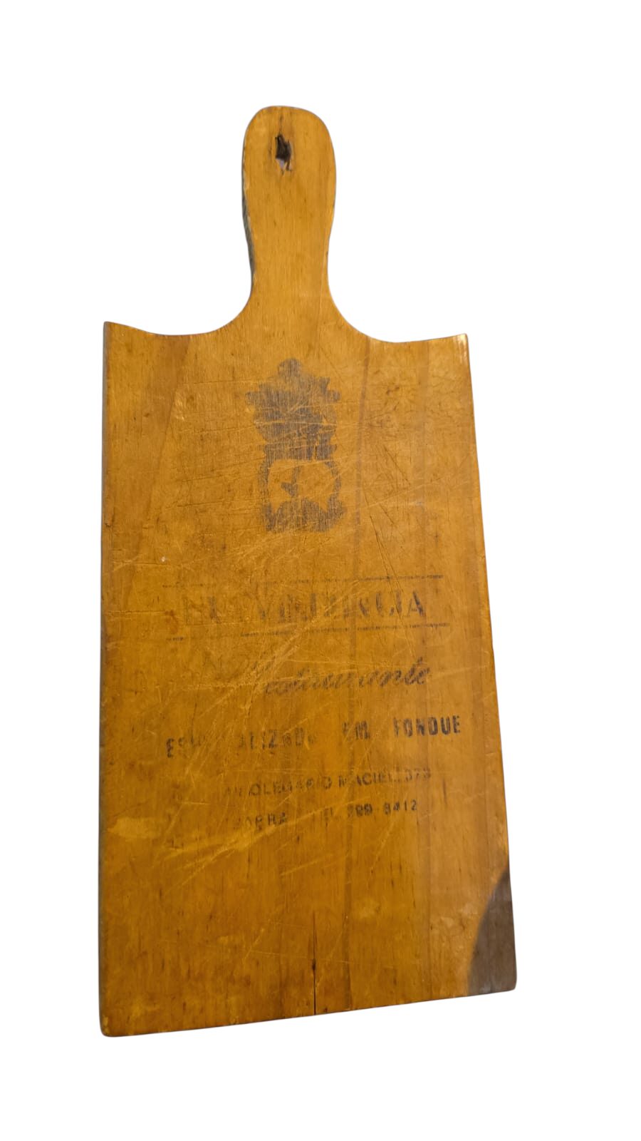 Antiga tábua de madeira