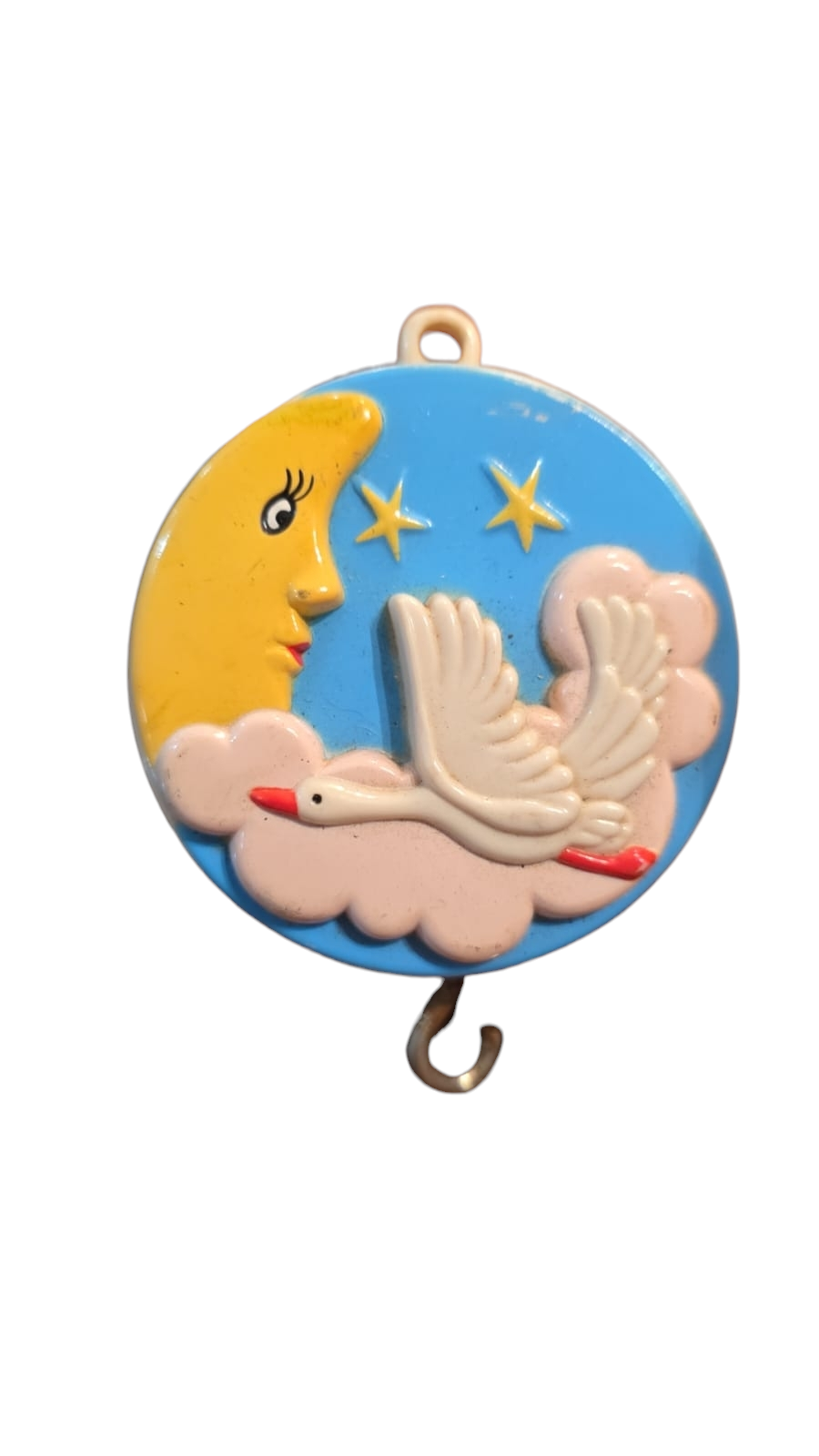 Antiga decoração musical a corda para berço