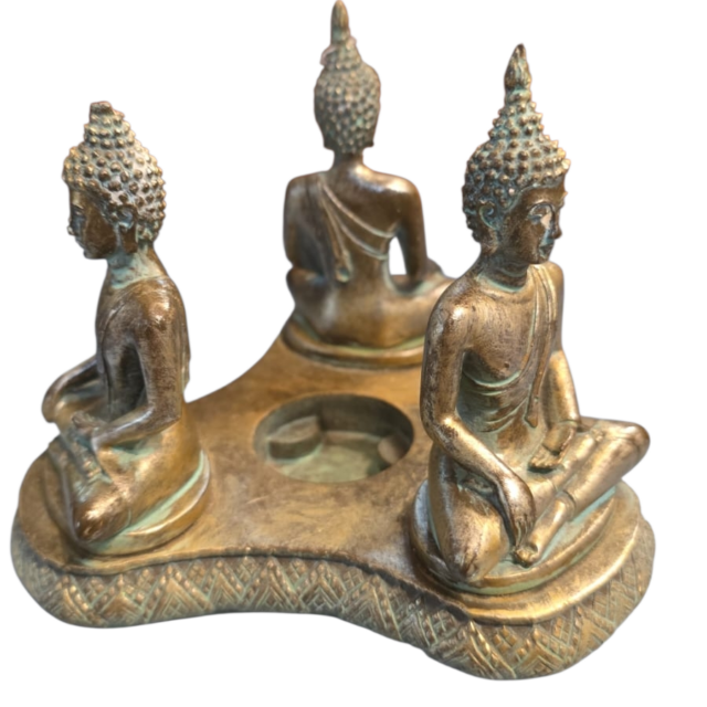 Elegante castiçal oriental de resina