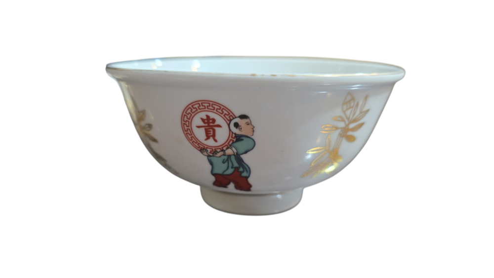 Bowl de porcelana chinesa, bela arte e dourações