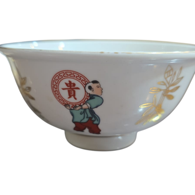 Bowl de porcelana chinesa, bela arte e dourações