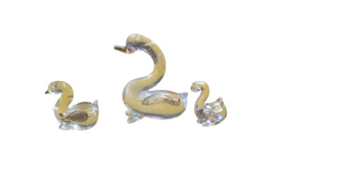 Trio de patos de cristal