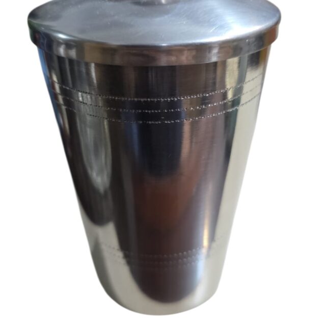 Copo com tampa, inox