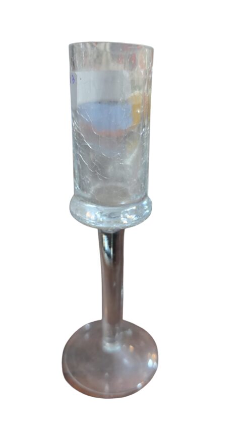 Taça de cristal craquelado