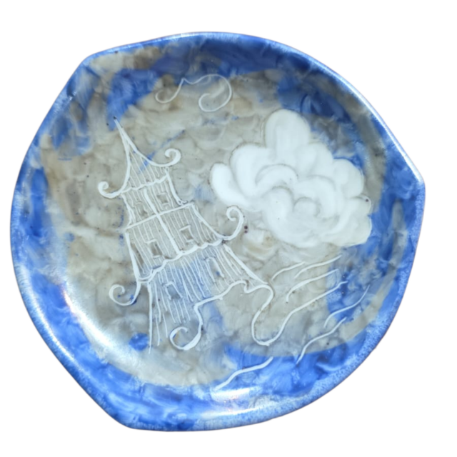 Pinga joias de porcelana pintado a mão