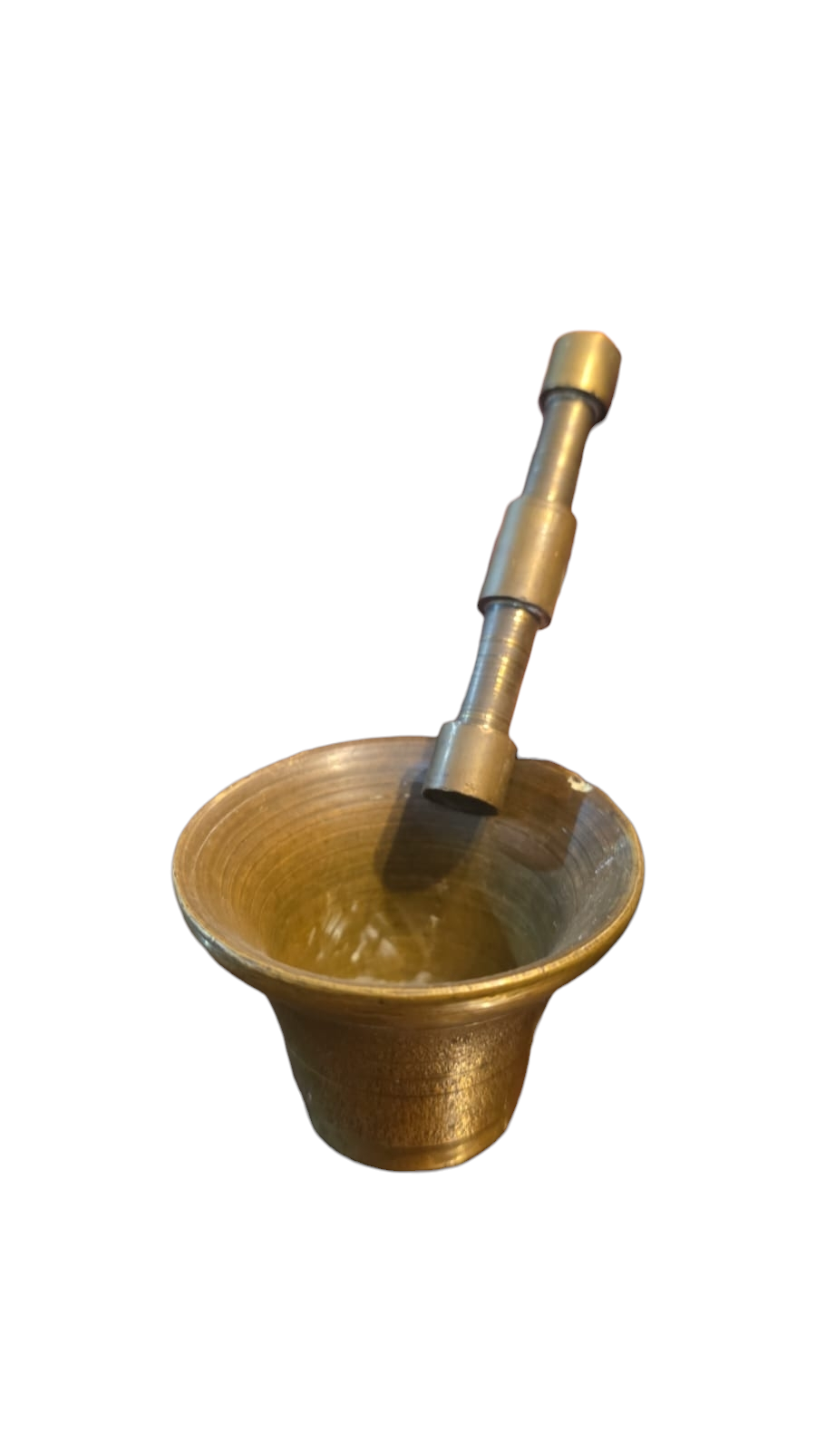Almorariz de bronze maciço com socador