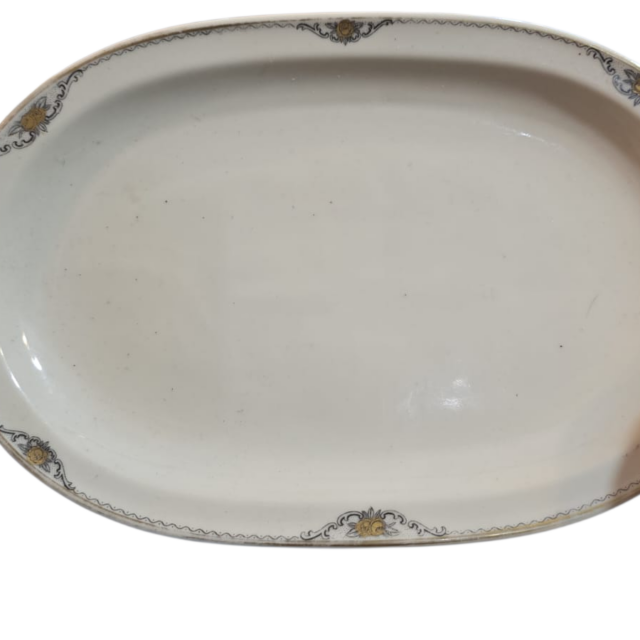 Elegante travessa de porcelana alemã KPM, impecável estado