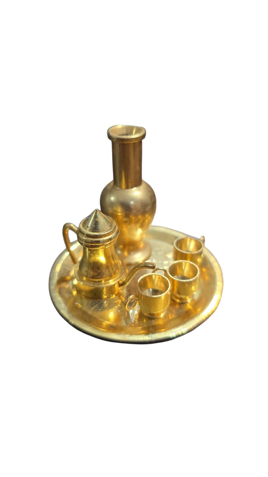 Miniaturas em dourado meta