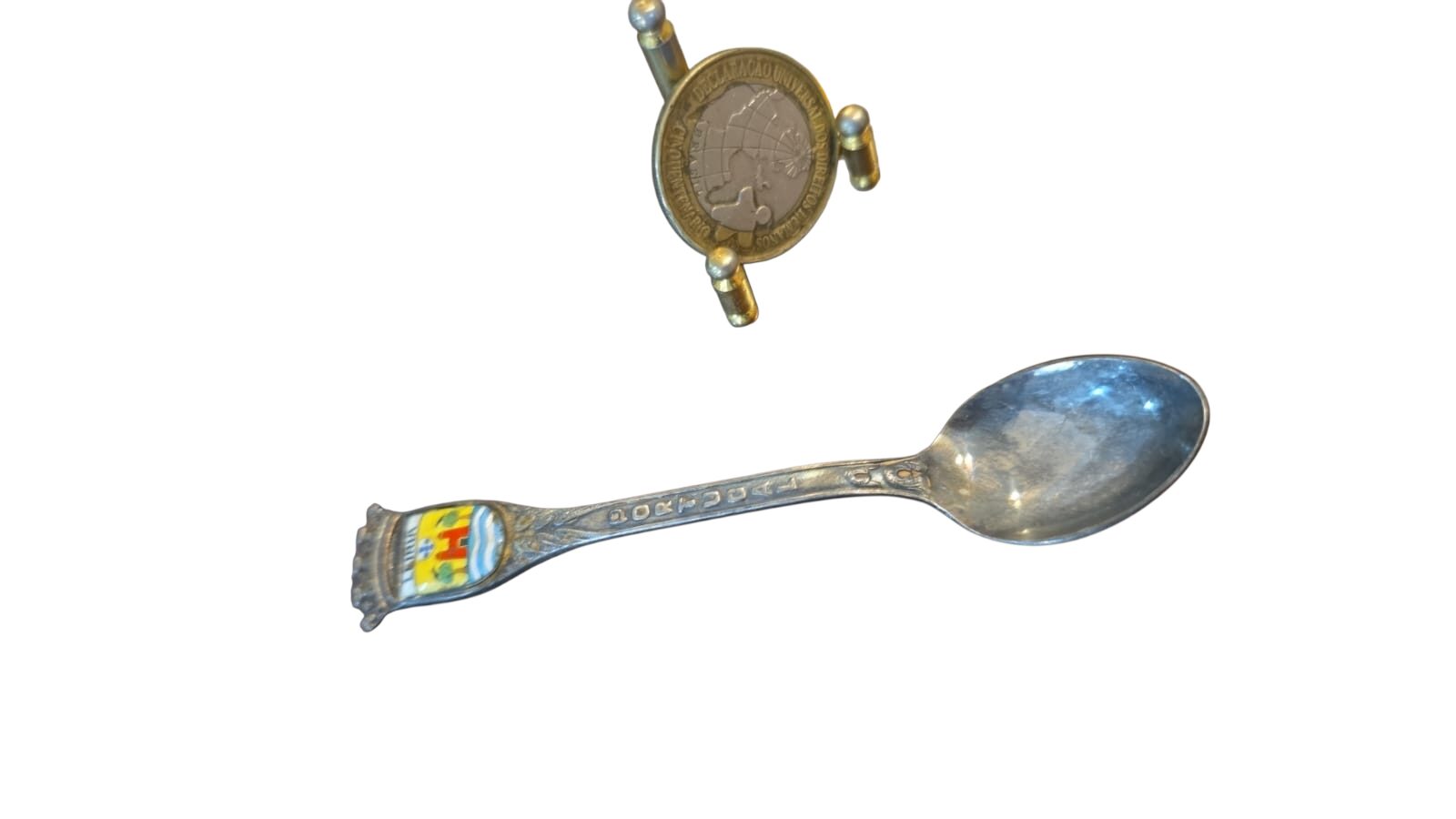 Antiga colher espessurada a prata francesa, Christofle
