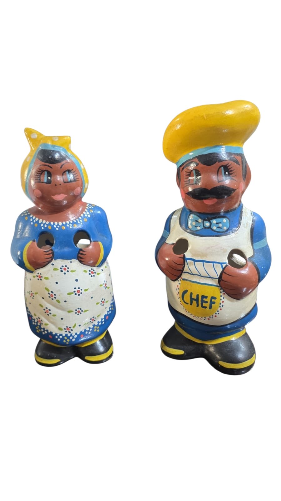Par de porta utensílios de cozinha de cerâmica