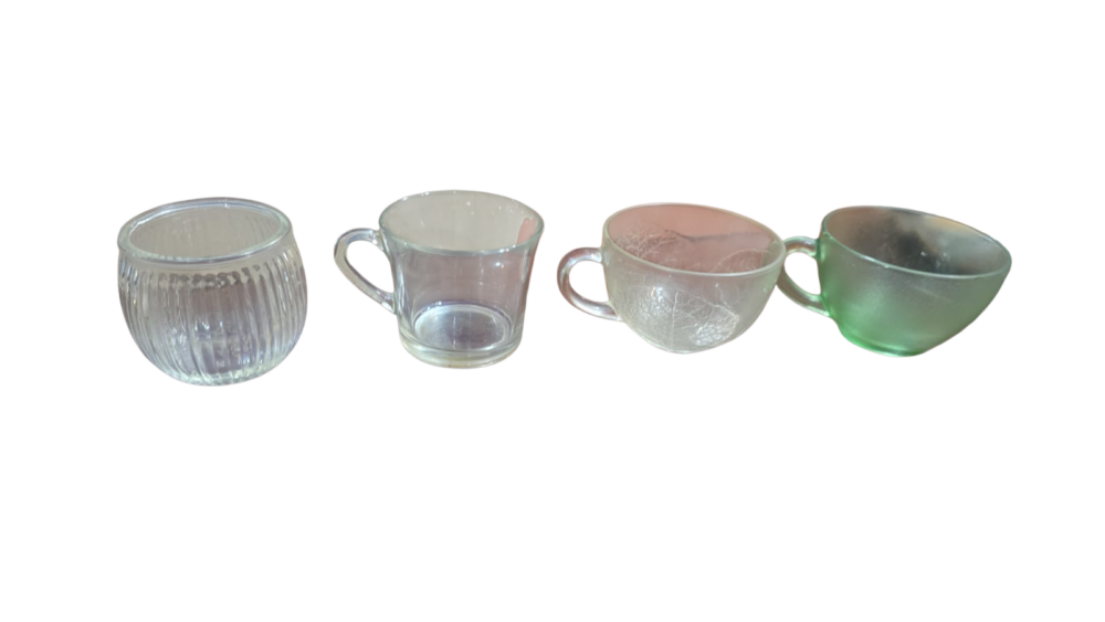 Quarteto d e xícaras verde