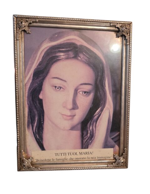 Antiga grande moldura de metal