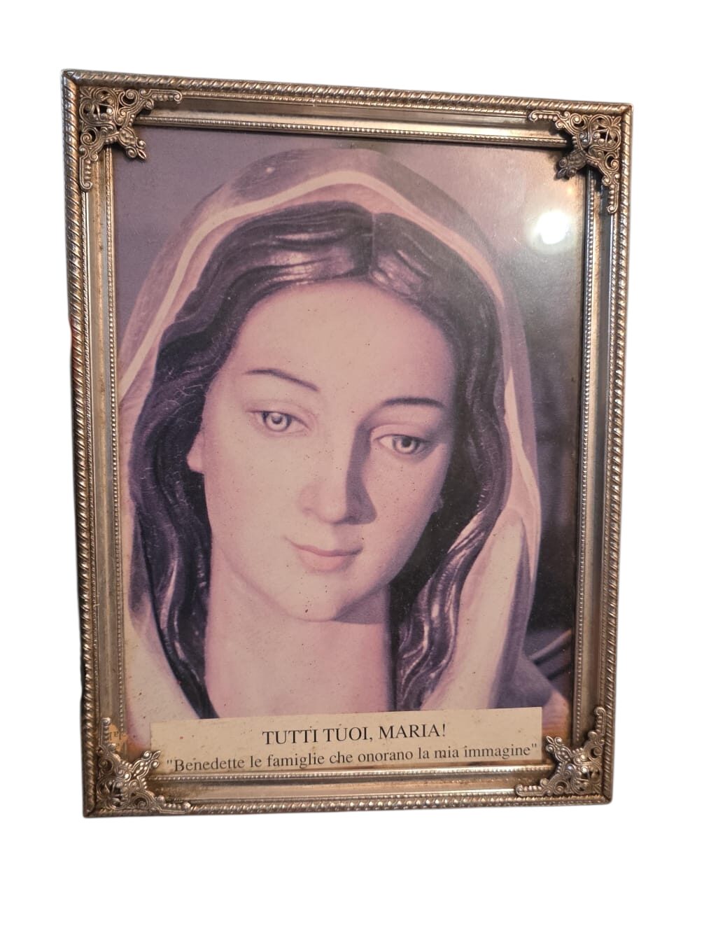 Antiga grande moldura de metal