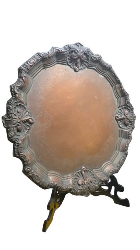 Grande e belíssima salva portuguesa de cobre