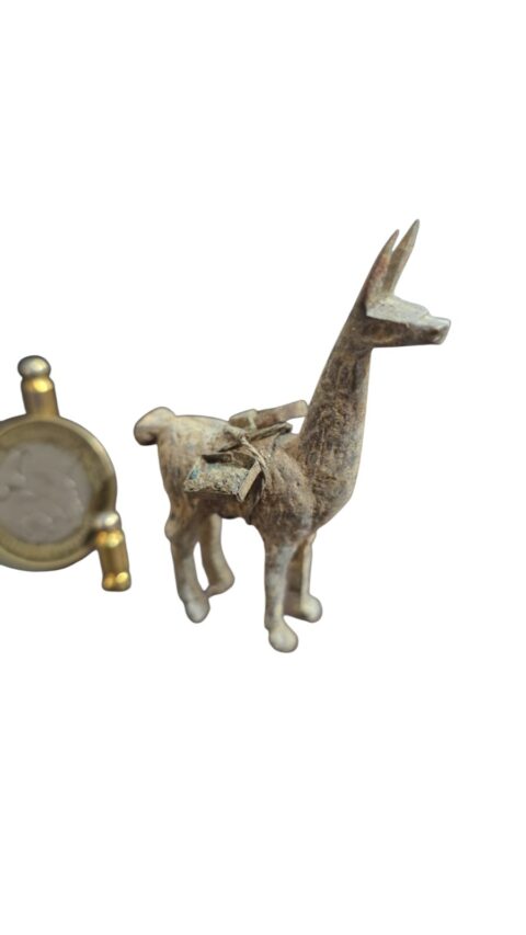 Lhama peruana de bronze