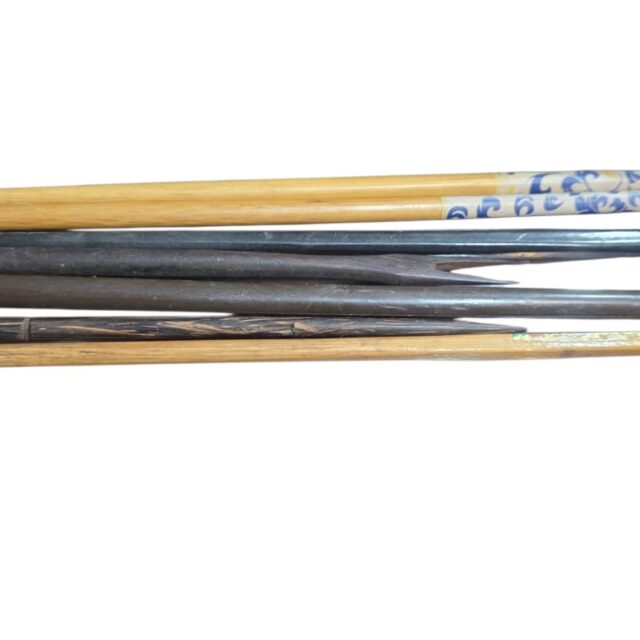 Conjunto de madeira, hashis, garfinho, palito de cabelo