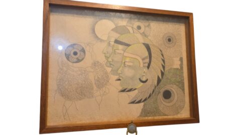 Belíssimo e antigo quadro com arte incrível